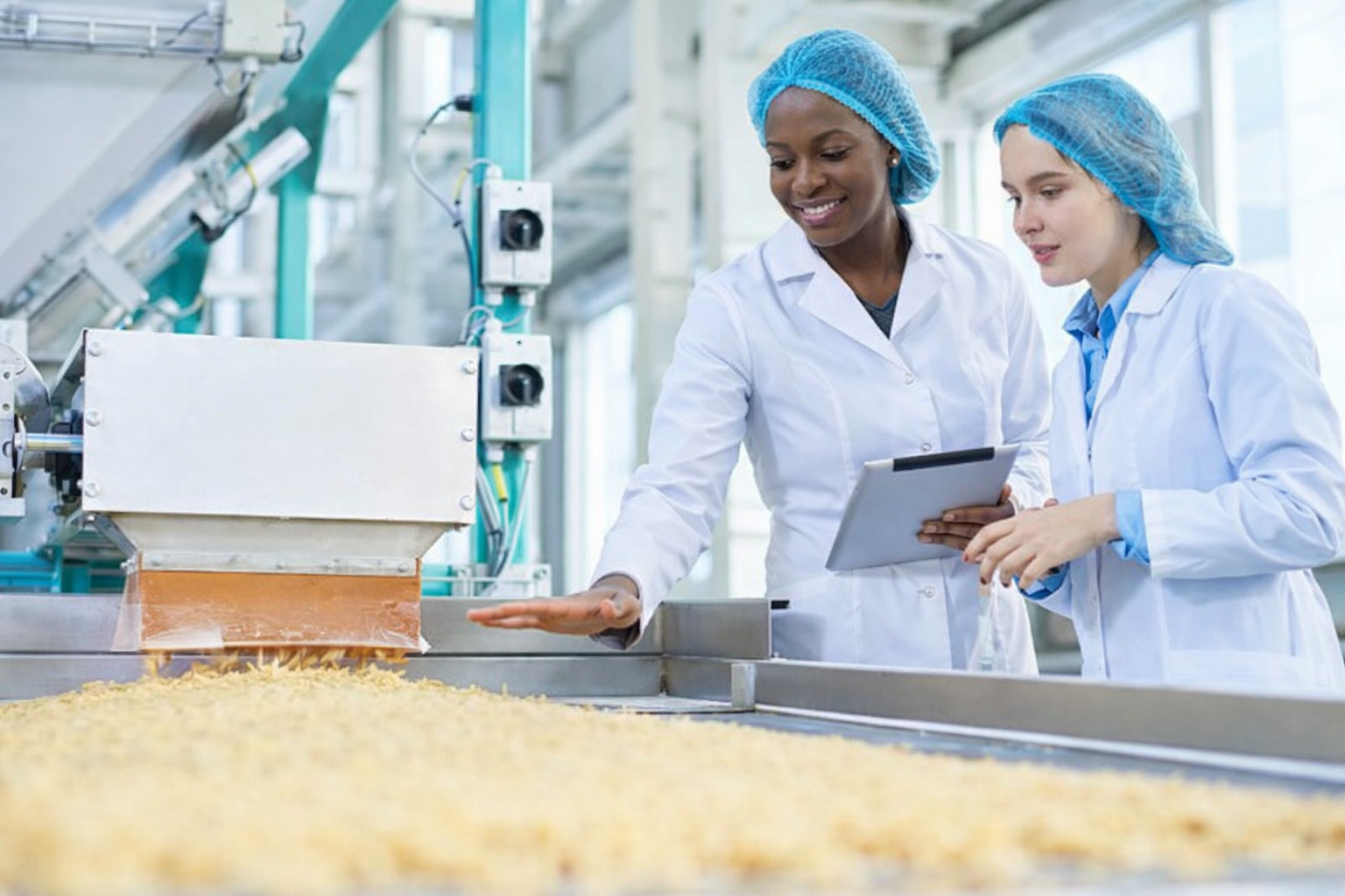 Food safety monitoring on a production line